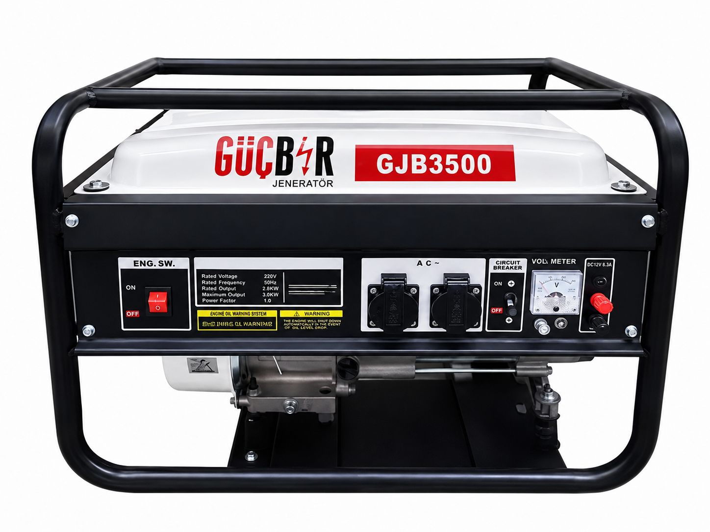 Генератор бензиновий Gucbir GJB3500 3 кВт, однофазний
